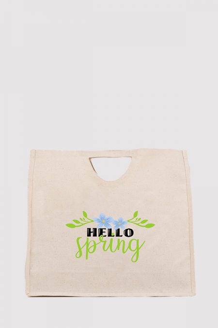 Sacoșă bumbac cu mânere Hello Spring